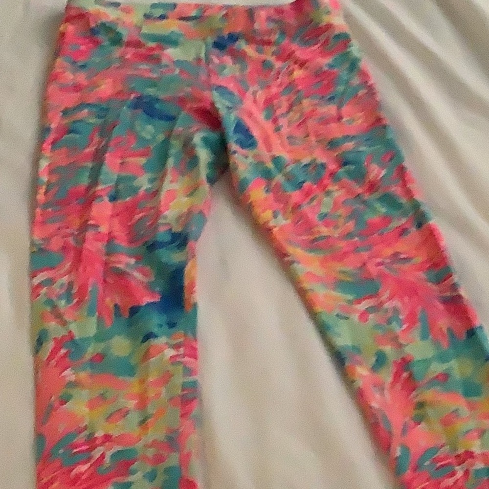 Lilly Pulitzer Colorful Abstract Leggings XL nwot